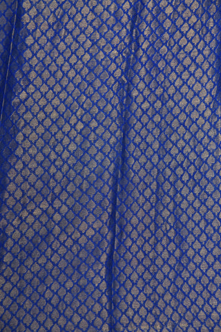 Mayilkan Zari Border In Plain Cobalt Blue Georgette Saree