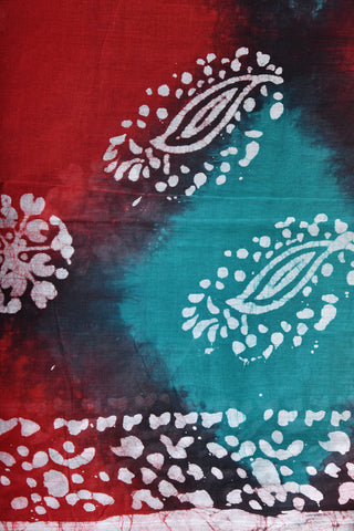 Batik Work Multicolor Hyderabad Cotton Saree