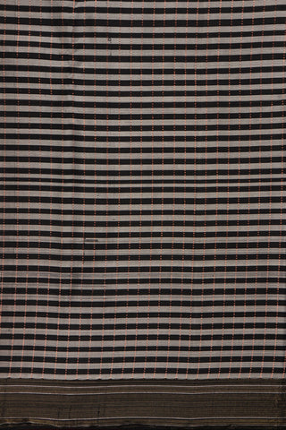 Black Stripes Kanchipuram Silk Saree