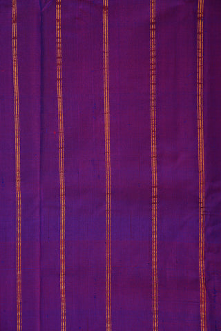 Contrast Border Blue Gadwal Silk Cotton Saree