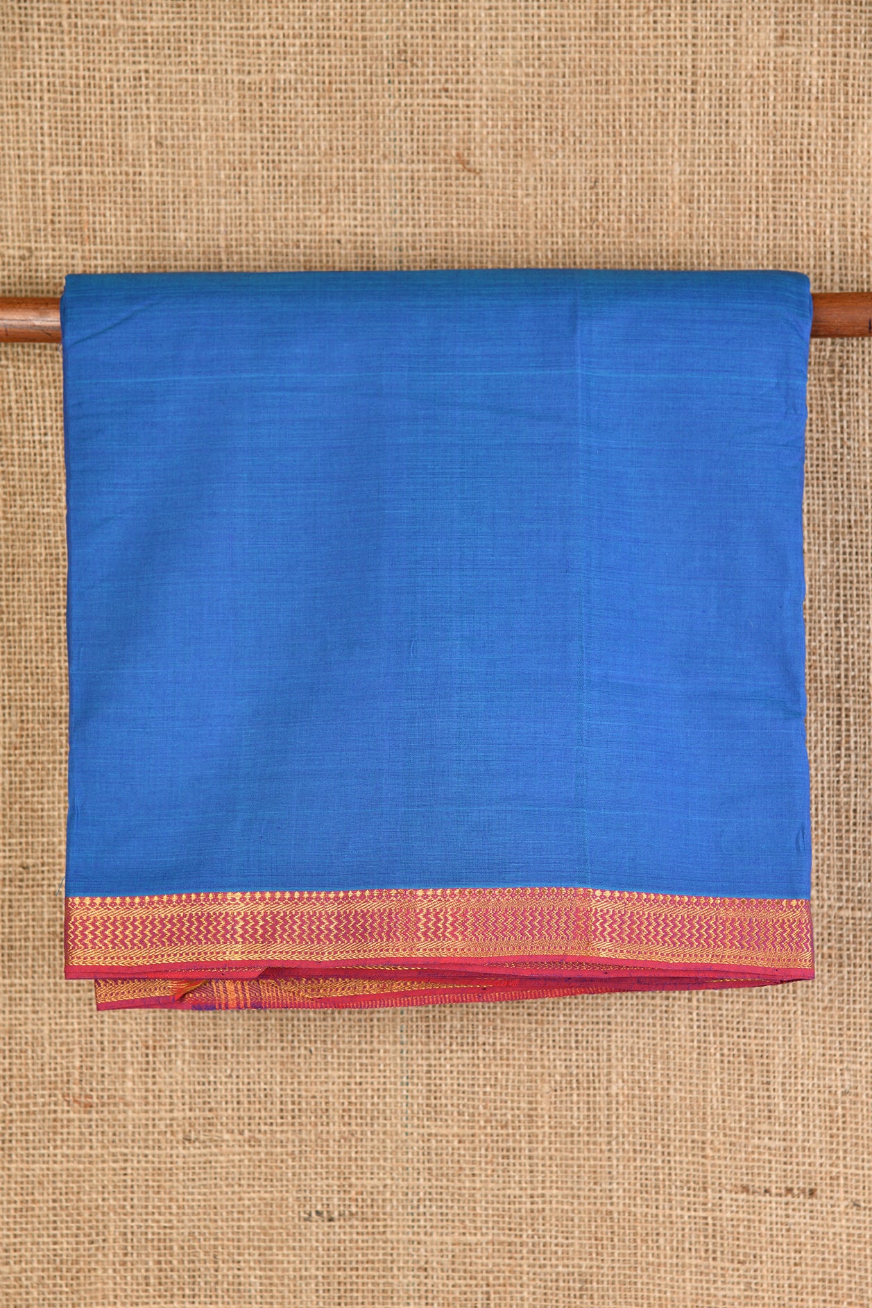 Contrast Pallu Blue Mangalagiri Cotton Saree