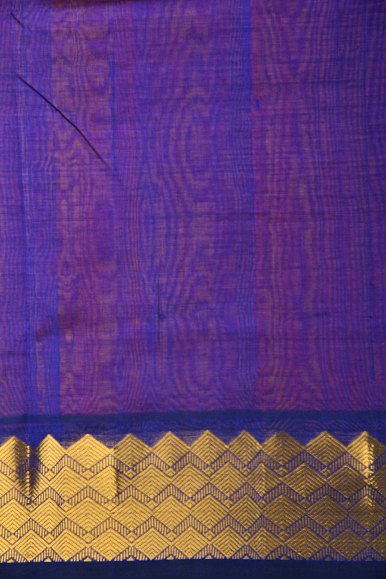 Contrast Zari Border Orange Silk Cotton Saree