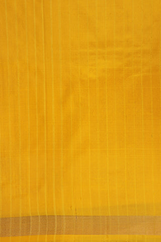 Striped Yellow Plain Silk Saree