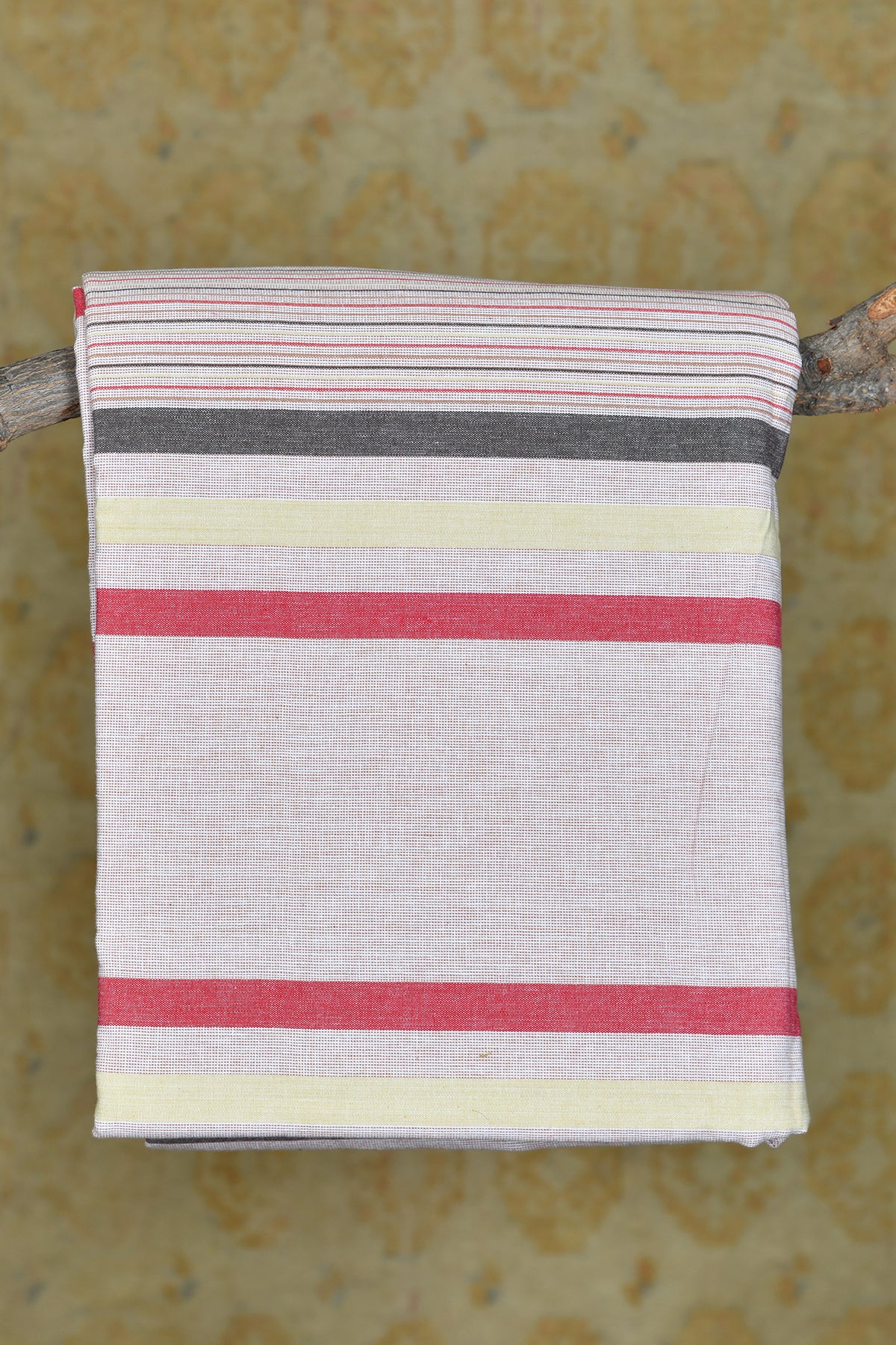 Pastel Stripes Powder Pink Pure Cotton Double Bedspread
