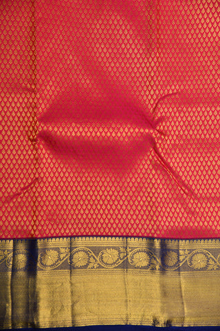 Korvai Border Brocade Rani Pink Kanchipuram Silk Saree