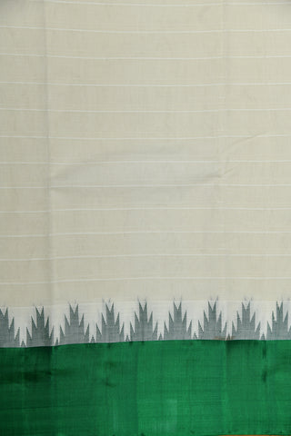 Ganga Jamuna Silk Border White Kanchi Cotton Saree
