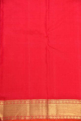 Zari Border With Mayil Chakram Butta Red Kanchipuram Silk Saree