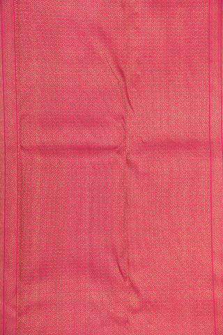 Temple Border With Annam Butta Peach Pink Kanchipuram Silk Saree