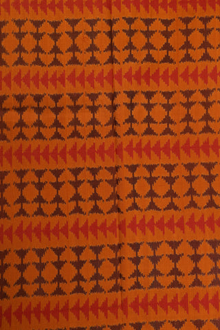 Bavanchi Border With Allover Design Marigold Orange Patola Silk Saree