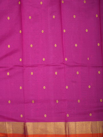 Bavanchi Border With Allover Chakram Butta Kanchipuram Silk Unstitched Blouse Material