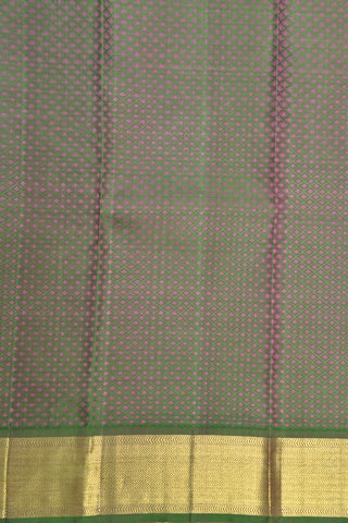 Small Threadwork Buttis With Zari Border Mauve Pink Kanchipuram Silk Saree
