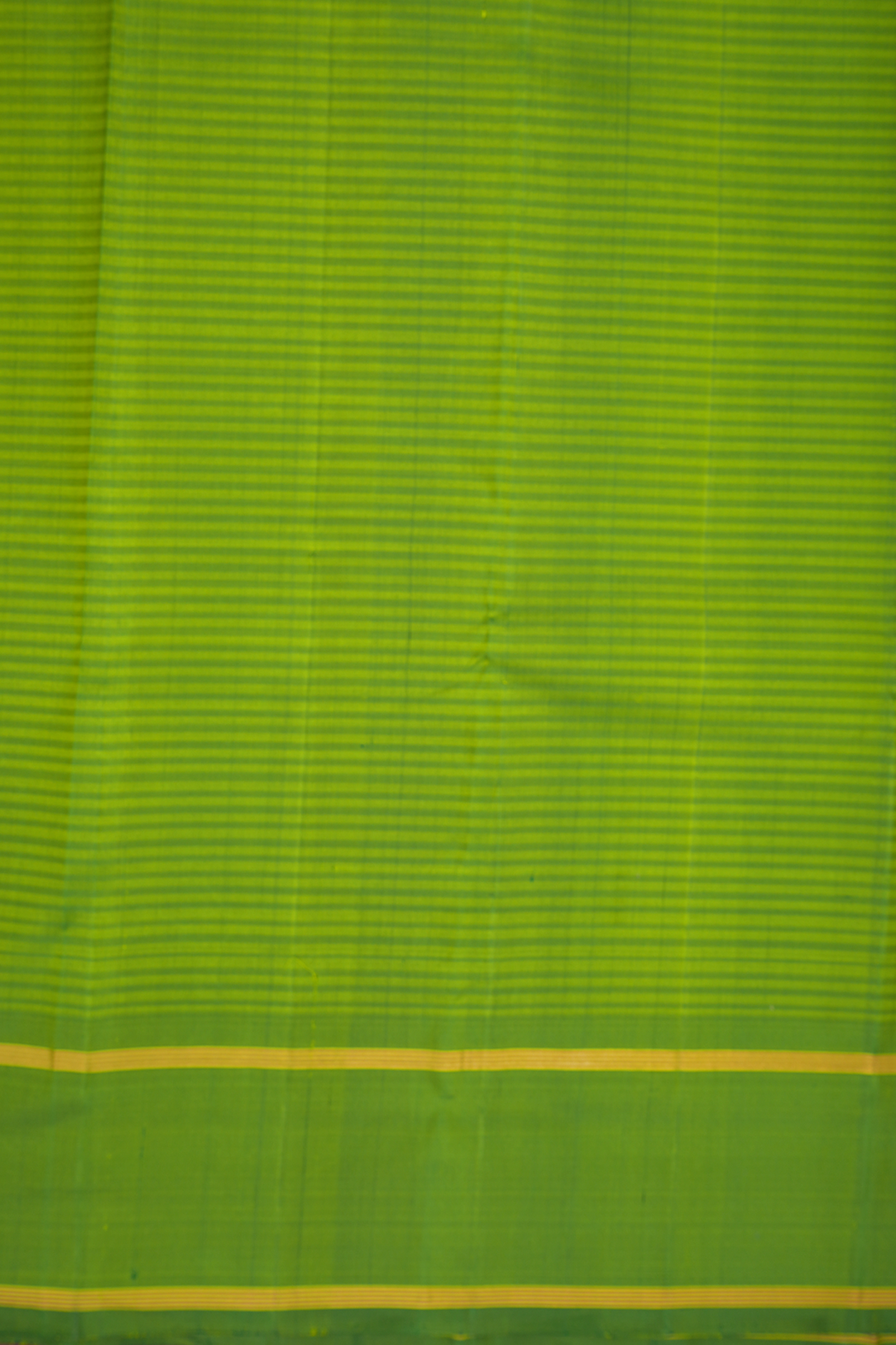 Allover Stripes Design Lime Green Kanchipuram Silk Saree