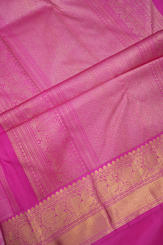 Threadwork With Motifs Orchid Pink Kanchipuram Silk Saree