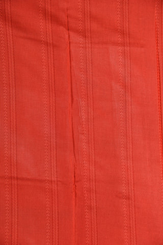 Zig Zag Pattern Blush Red Printed Silk Saree