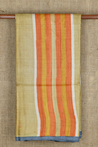 Multicolor Lines Tussar Silk Saree