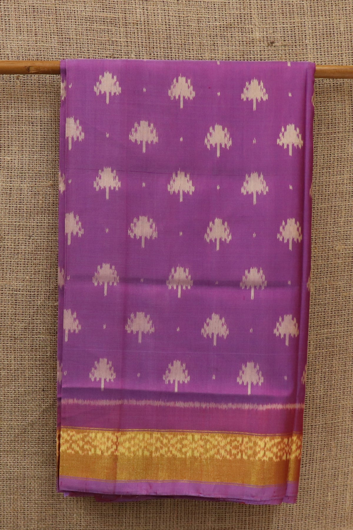 Floral Design Purple Patola Silk Saree