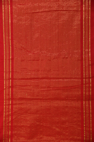 Temple Border Crimson Red Mangalagiri Cotton Saree