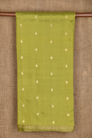 Bindi Design Buttis Olive Green Banaras Silk Saree