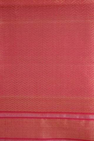 Silver And Gold Zari Marigold Motif Magenta Kanchipuram Silk Saree
