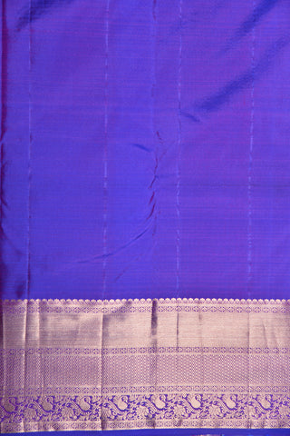 Mayilkan Border With Small Floral Buttis Body Violet Kanchipuram Silk Saree