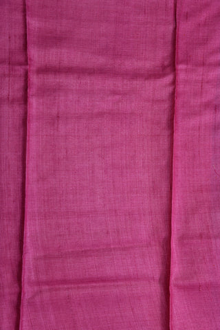Zig Zag Design Pink Tussar Silk Saree