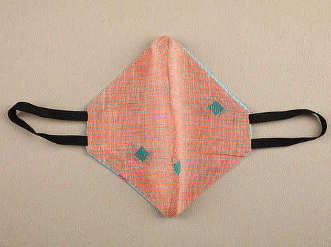 Set of 3 Reversible Dobby Cotton Non Surgical Masks 2 Layers