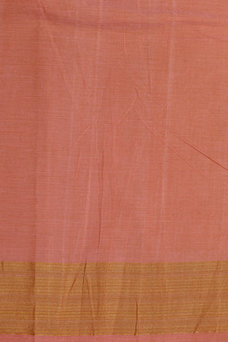 Paisley Buttis Peach Pink Paithani Handloom Cotton Saree