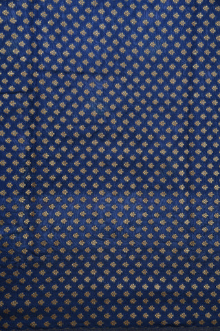 Floral Design Antique Zari Navy Blue Tussar Silk Saree