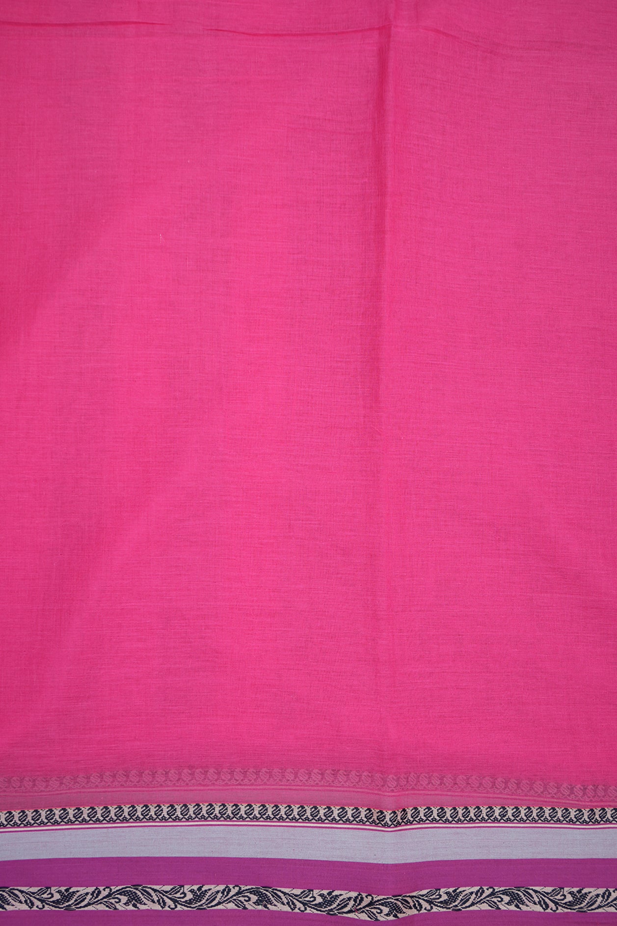 Threadwork Border Rani Pink Bengal Cotton Saree