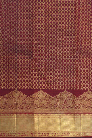 Brocade Deep Brown Kanchipuram Silk Saree