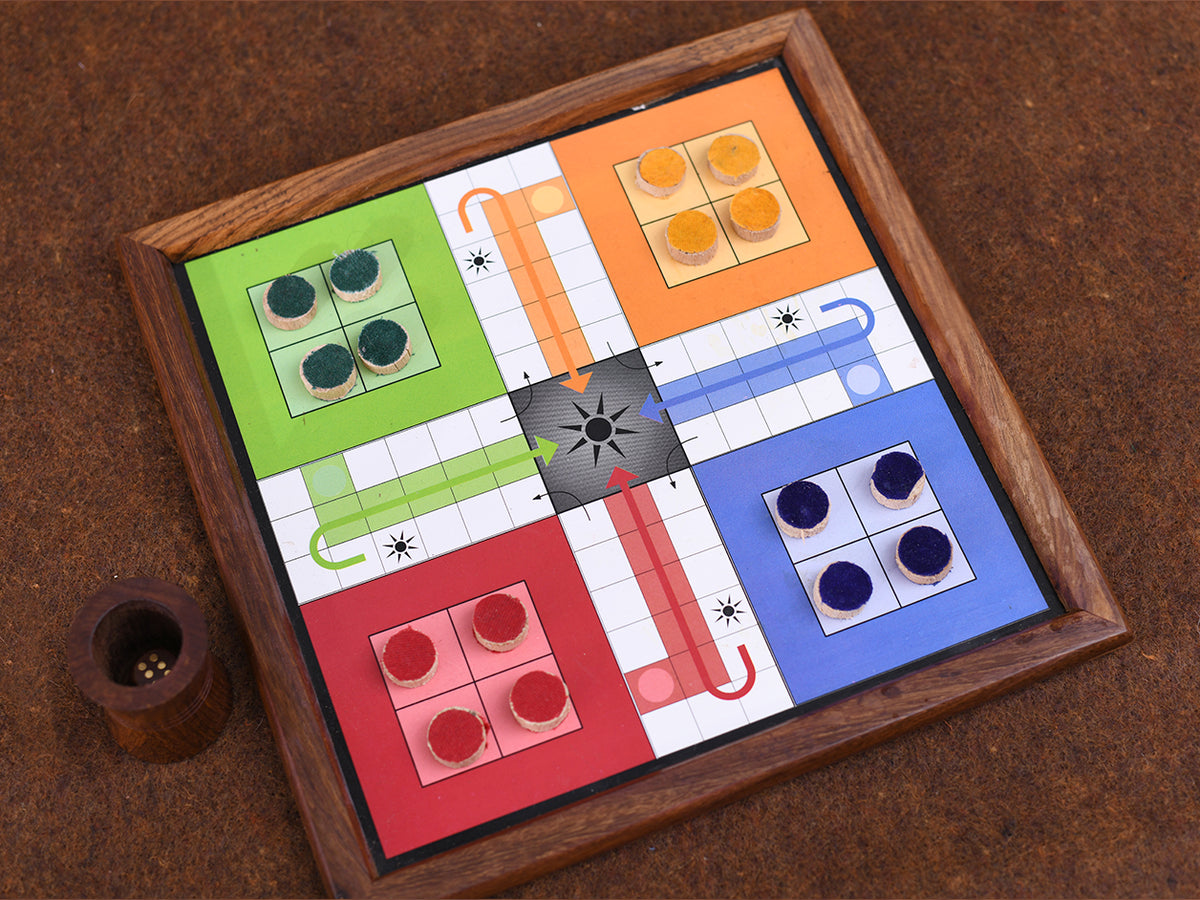 Wood Table Ludo Game Magnet Board