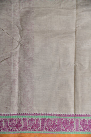 Vanasingaram Design Grey And Purple Coimbatore Cotton Saree