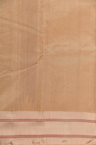 Contrast Silk Border With Temple Design Pink Kanchi Cotton Saree