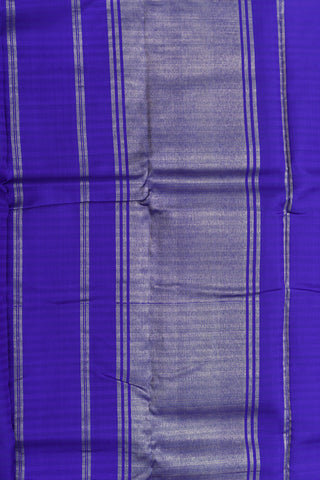 Turquoise And Cobalt Blue Stripes Kanchipuram Silk Saree