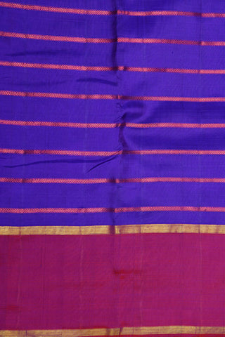 Veldhari Stripes Berry Blue Kanchipuram Silk Saree