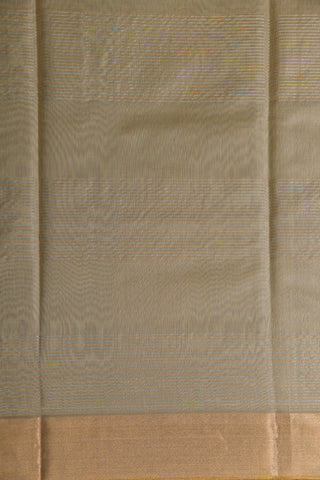 Checked Taupe Grey Kora Silk Cotton Saree