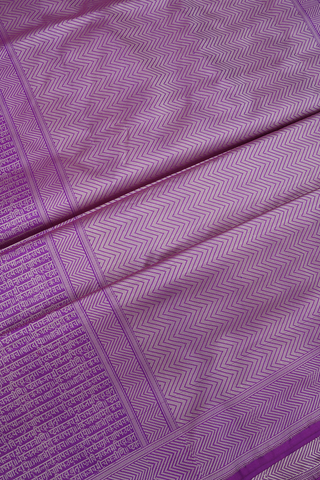 Allover Threadwork Design Purple Rose Banarasi Silk Saree