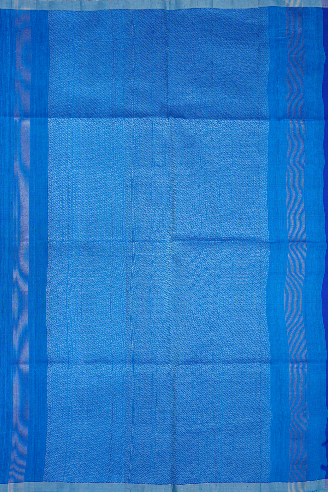 Floral Zari Motifs Royal Blue Raw Silk Saree