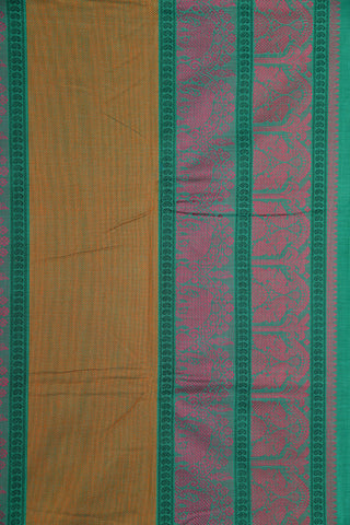 Rudraksh Design Thread Work Border Turquoise Green Coimbatore Cotton Saree