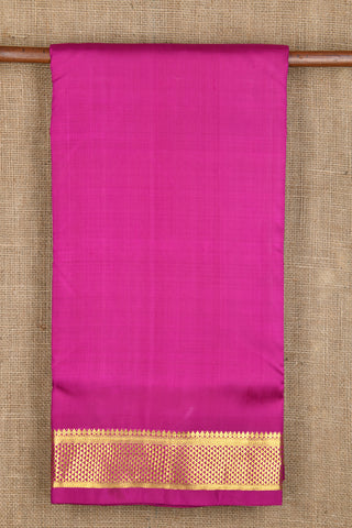 Arai Madam Border In Plain Magenta Pink Nine Yards Silk Saree