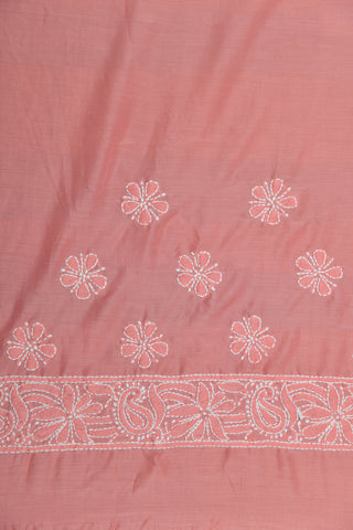 Lucknow Woven Soft Pink Chikankari Saree