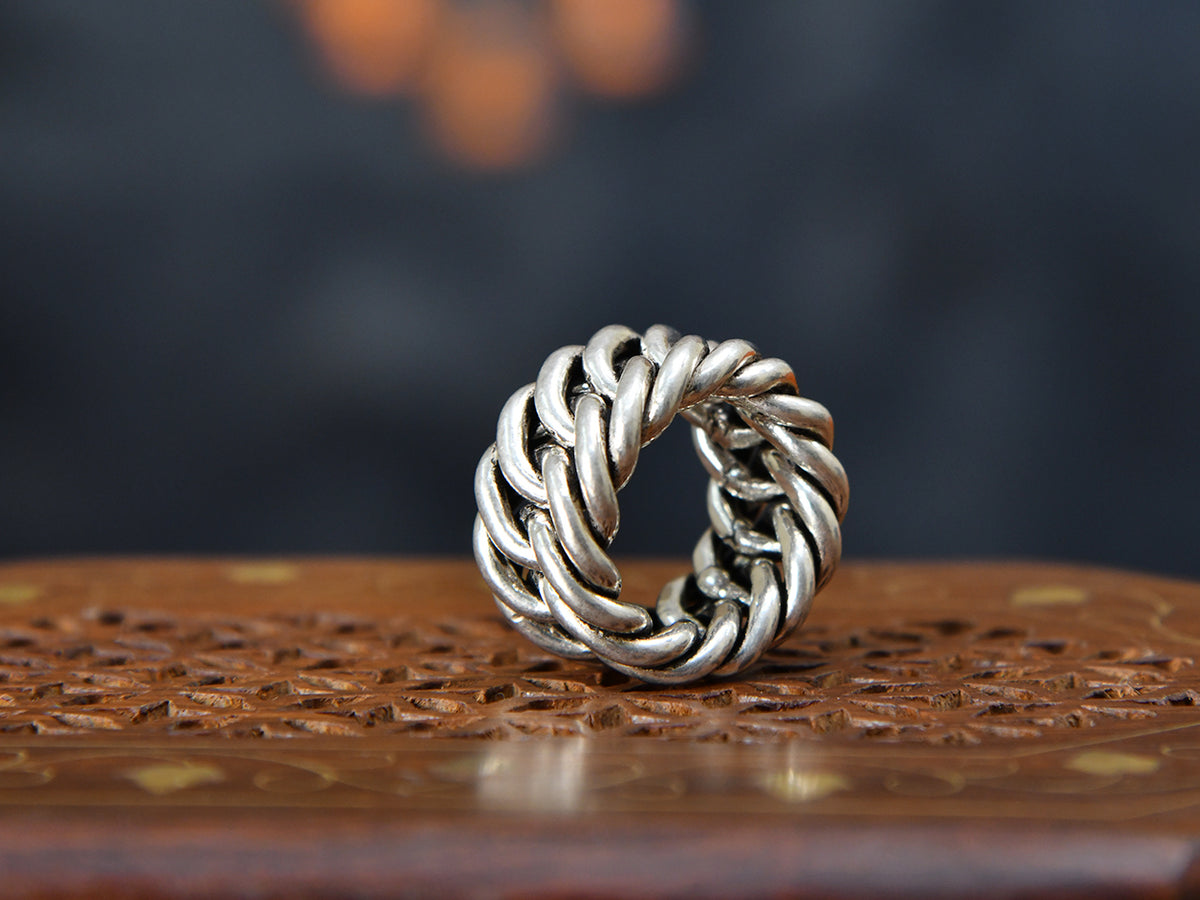 Pure Silver Braided Ring
