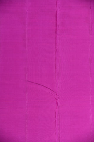 Plain Border With Self Paisley Buttis Hot Pink Kanchipuram Silk Saree