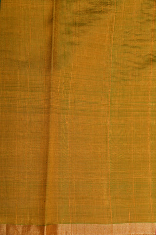 Dual Tone Yellow And Green Plain Jute Silk Saree
