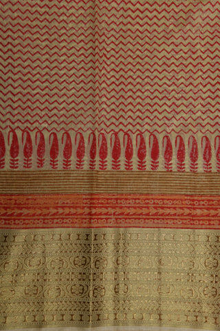 Allover Buttis With Traditional Border Chanderi Cotton Saree