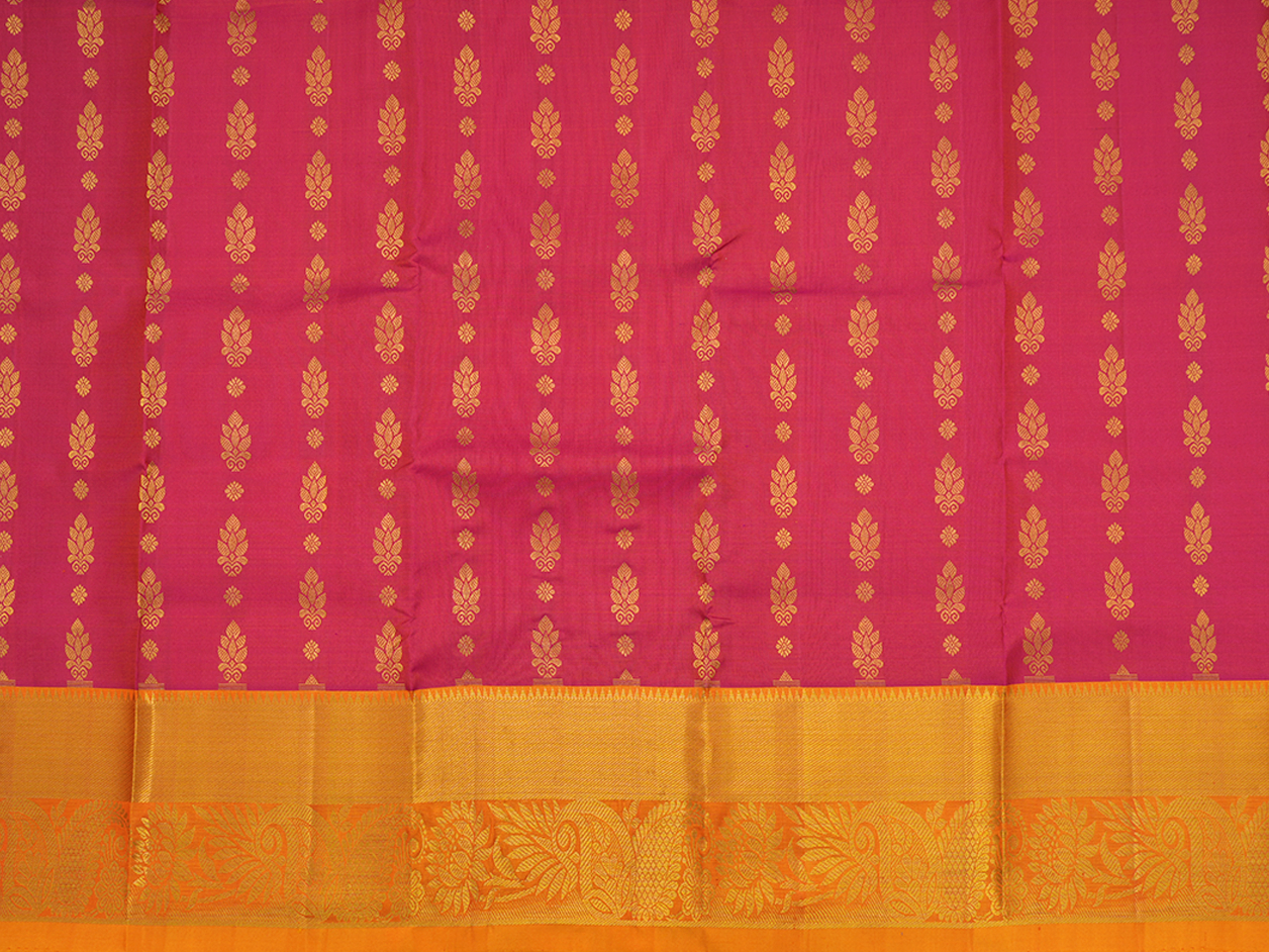 Allover Floral Design Hot Pink Pavadai Sattai Material