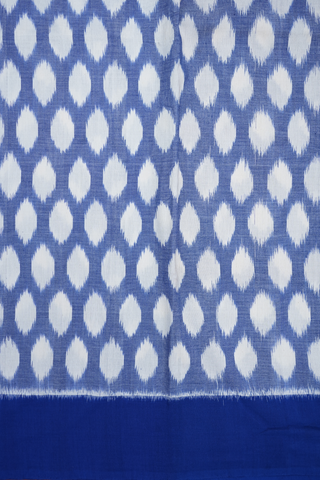 Ikat Design Steel Blue Pochampally Silk Saree