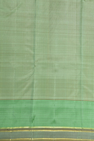 Jacquard Weaving Sage Green Kanchipuram Silk Saree