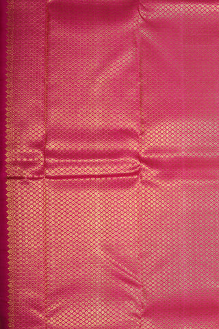 Zari Checks And Thread Work Annam Butta Navy Blue Kanchipuram Silk Saree