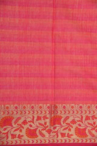 Thread Work Border With Printed Buttis Yellow Chanderi Cotton Saree